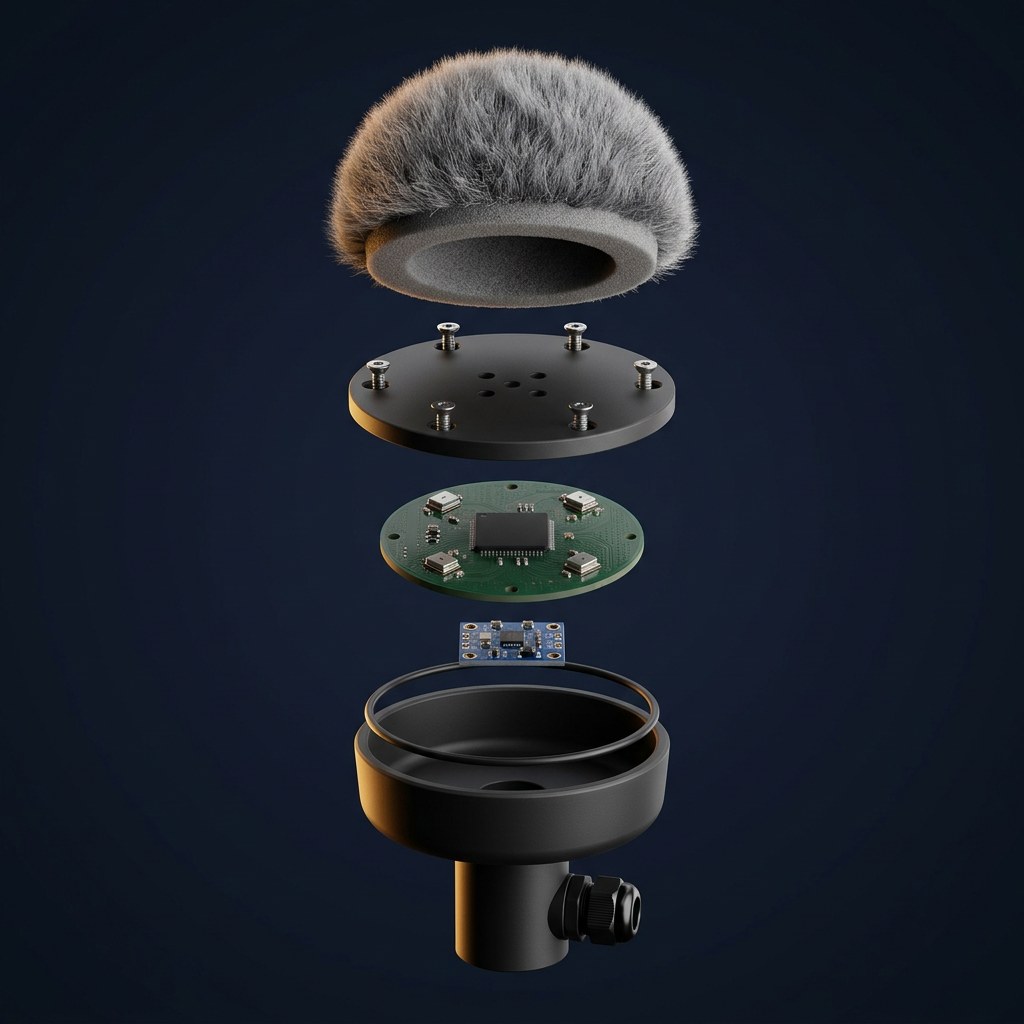 Exploded SIREN sensor head concept render